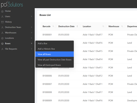 Barcode file locator